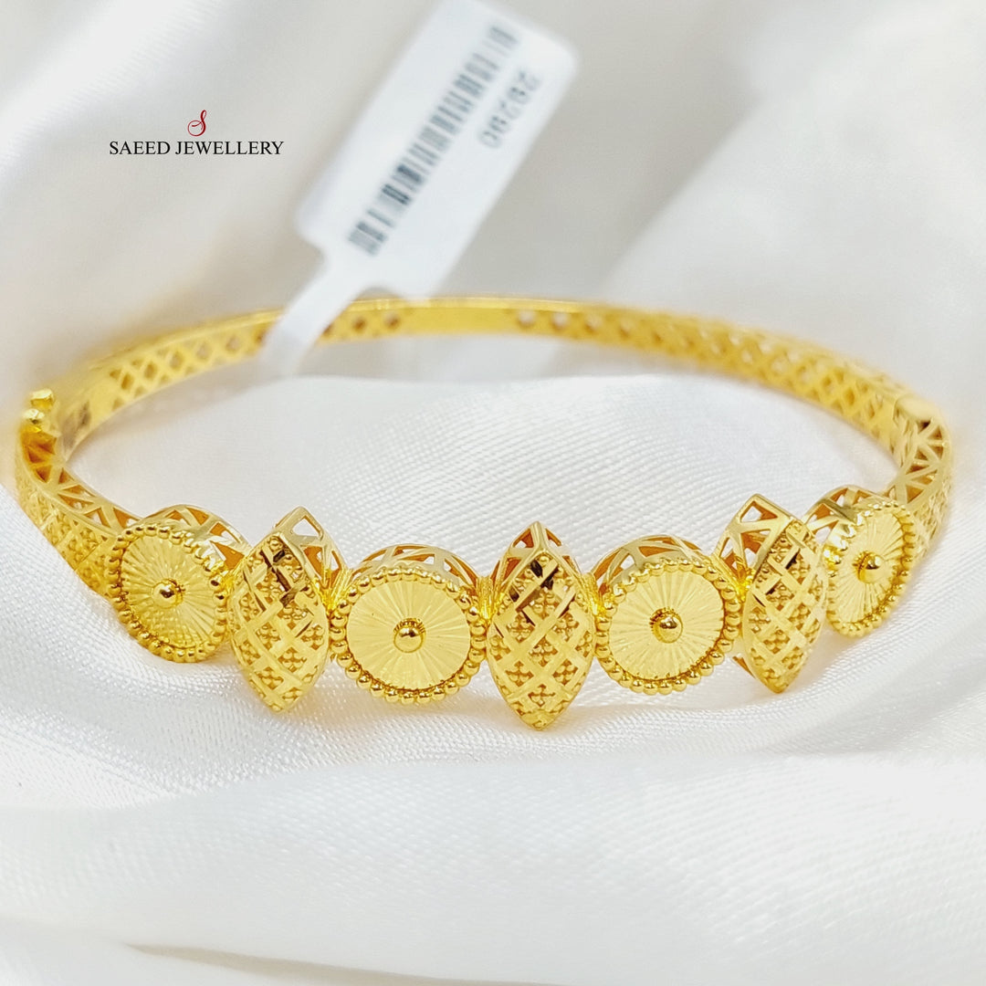 21K Gold Deluxe Bangle Bracelet by Saeed Jewelry - Image 1