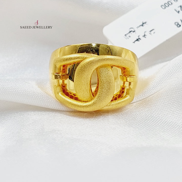 21K Gold Deluxe Belt Ring by Saeed Jewelry - Image 4