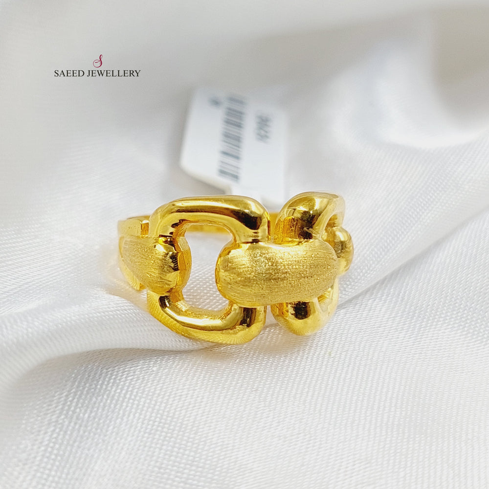 21K Gold Deluxe Belt Ring by Saeed Jewelry - Image 2