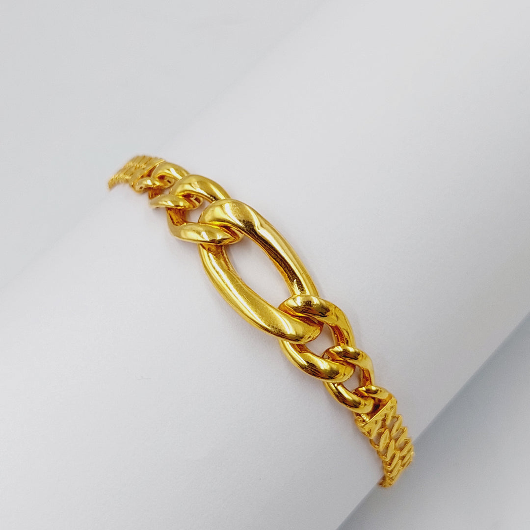 21K Gold Deluxe Cuban Links Bracelet by Saeed Jewelry - Image 1