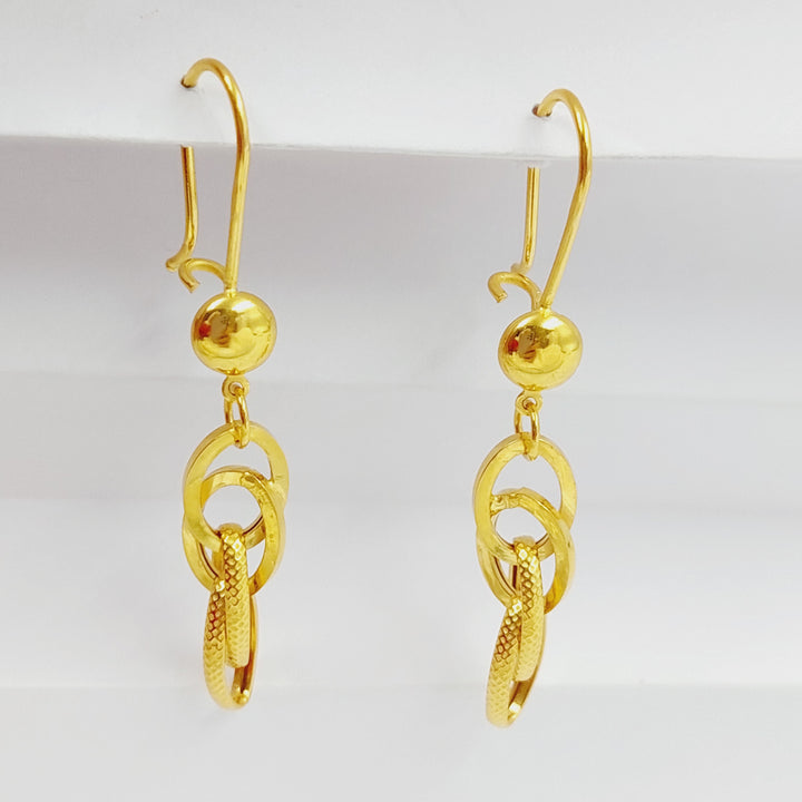 21K Gold Deluxe Cuban Links Earrings by Saeed Jewelry - Image 1