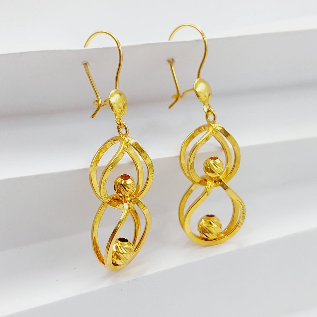 21K Gold Deluxe Earrings by Saeed Jewelry - Image 1