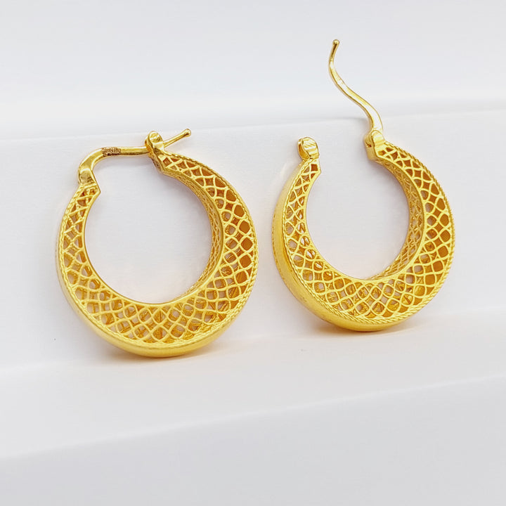 21K Gold Deluxe Hoop Earrings by Saeed Jewelry - Image 1