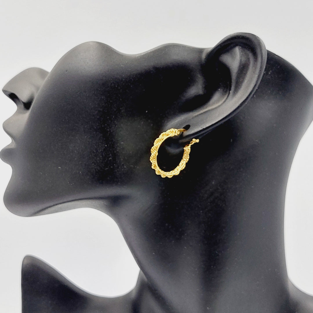 21K Gold Deluxe Hoop Earrings by Saeed Jewelry - Image 2