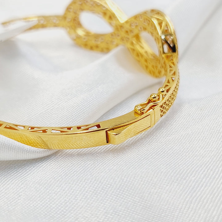 21K Gold Deluxe Infinite Bangle Bracelet by Saeed Jewelry - Image 6