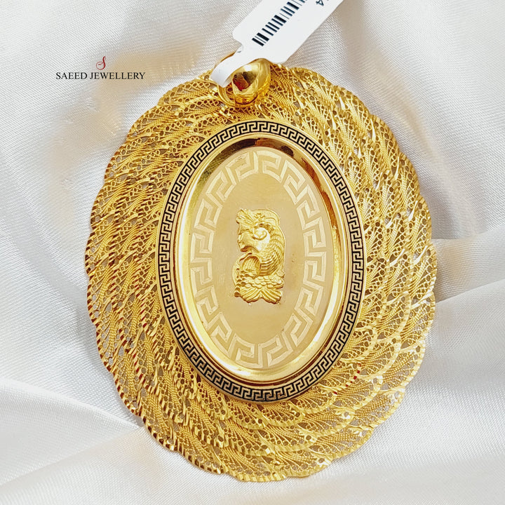 21K Gold Deluxe Ounce Pendant by Saeed Jewelry - Image 1