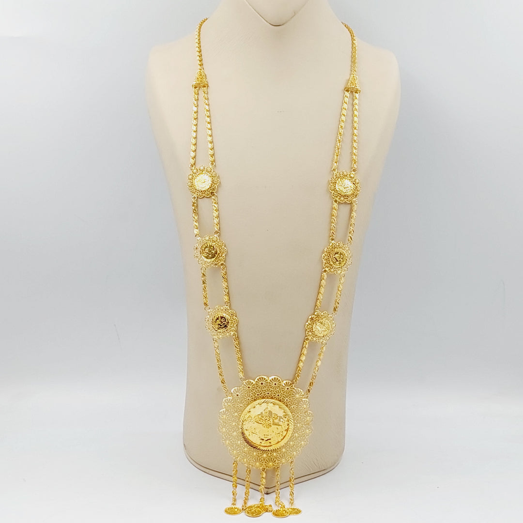 21K Gold Deluxe Rashadi Long Necklace by Saeed Jewelry - Image 1