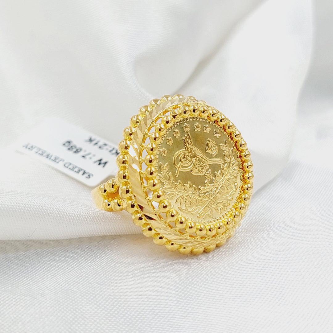 21K Gold Deluxe Rashadi Ring by Saeed Jewelry - Image 2