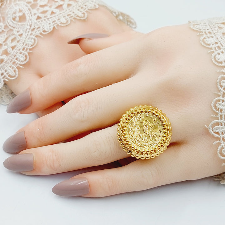 21K Gold Deluxe Rashadi Ring by Saeed Jewelry - Image 3