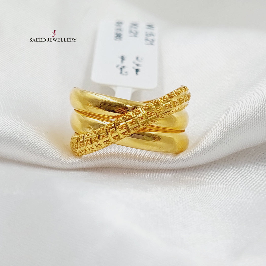 21K Gold Deluxe Ring by Saeed Jewelry - Image 3