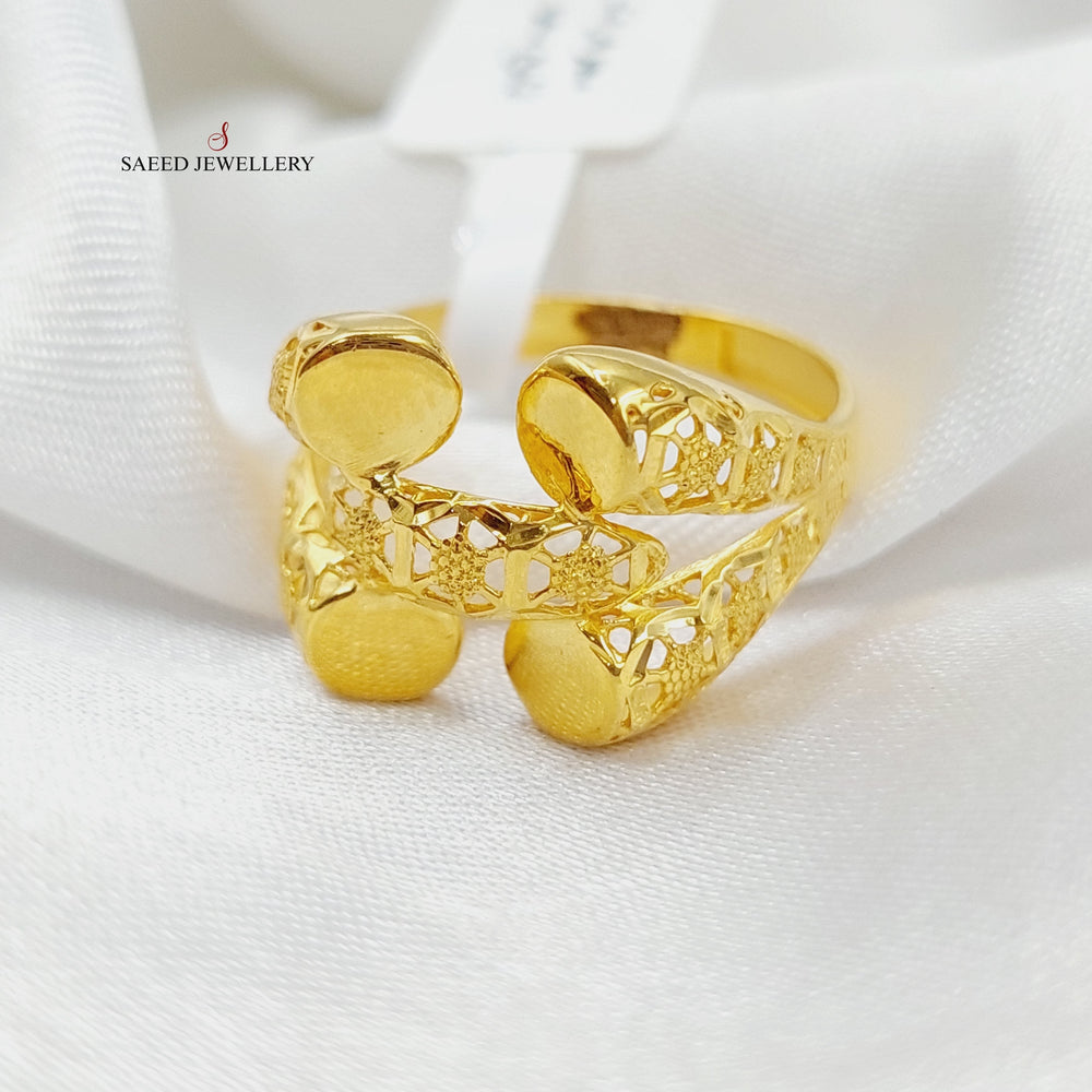 21K Gold Deluxe Ring by Saeed Jewelry - Image 2