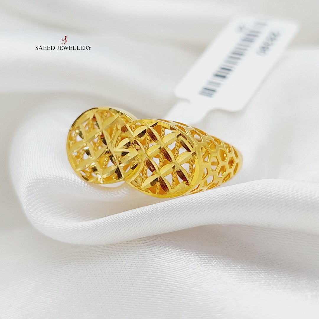 21K Gold Deluxe Ring by Saeed Jewelry - Image 3