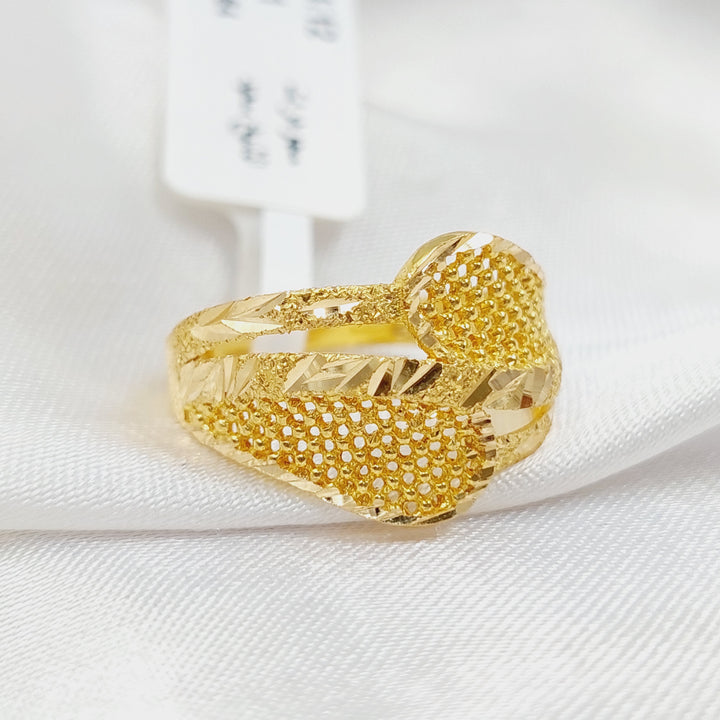 21K Gold Deluxe Ring by Saeed Jewelry - Image 3