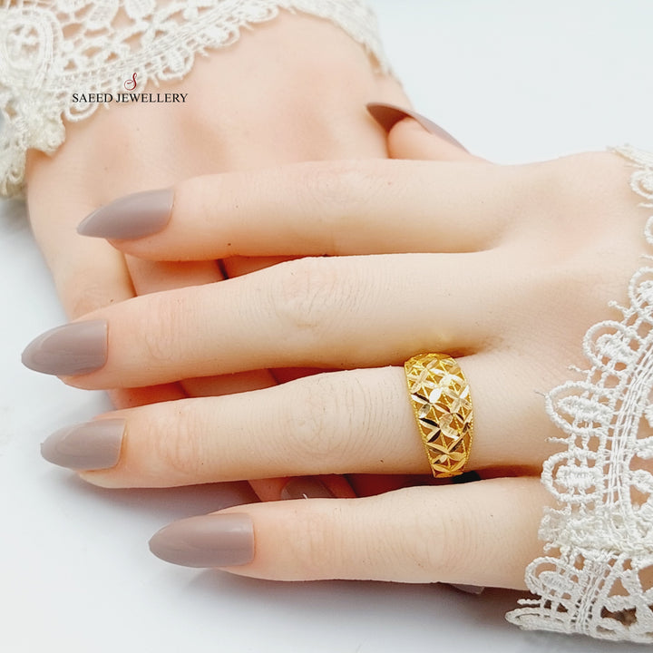 21K Gold Deluxe Ring by Saeed Jewelry - Image 4