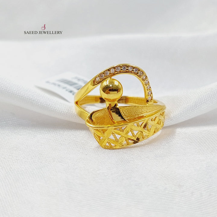 21K Gold Deluxe Ring by Saeed Jewelry - Image 3