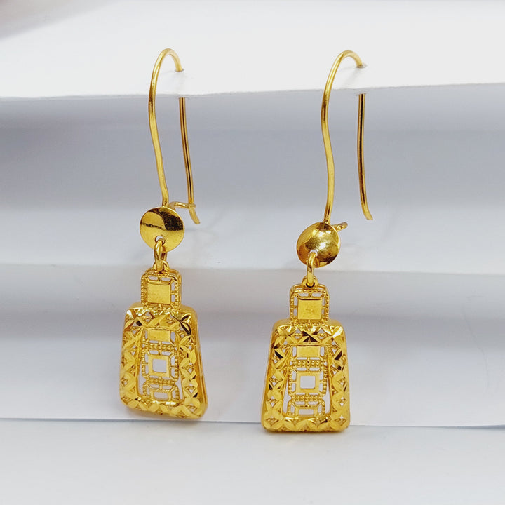 21K Gold Deluxe Shankle Earrings by Saeed Jewelry - Image 1