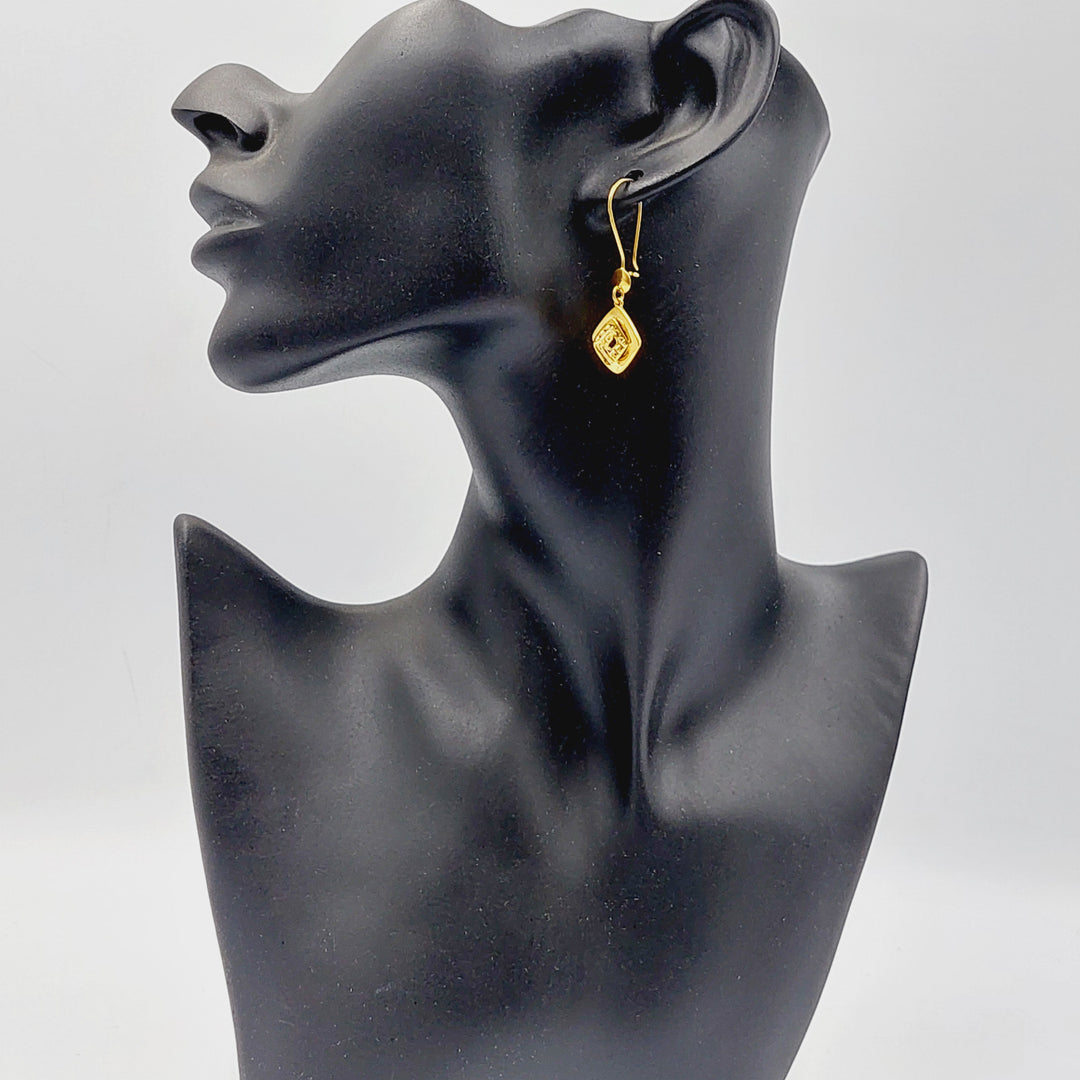 21K Gold Deluxe Shankle Earrings by Saeed Jewelry - Image 4