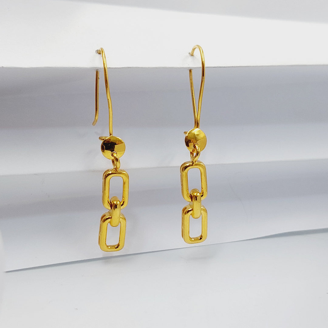 21K Gold Deluxe Shankle Earrings by Saeed Jewelry - Image 1