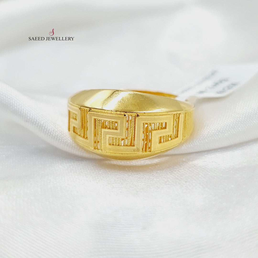 21K Gold Deluxe Turkish Ring by Saeed Jewelry - Image 3