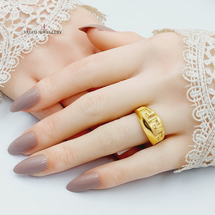 21K Gold Deluxe Turkish Ring by Saeed Jewelry - Image 4