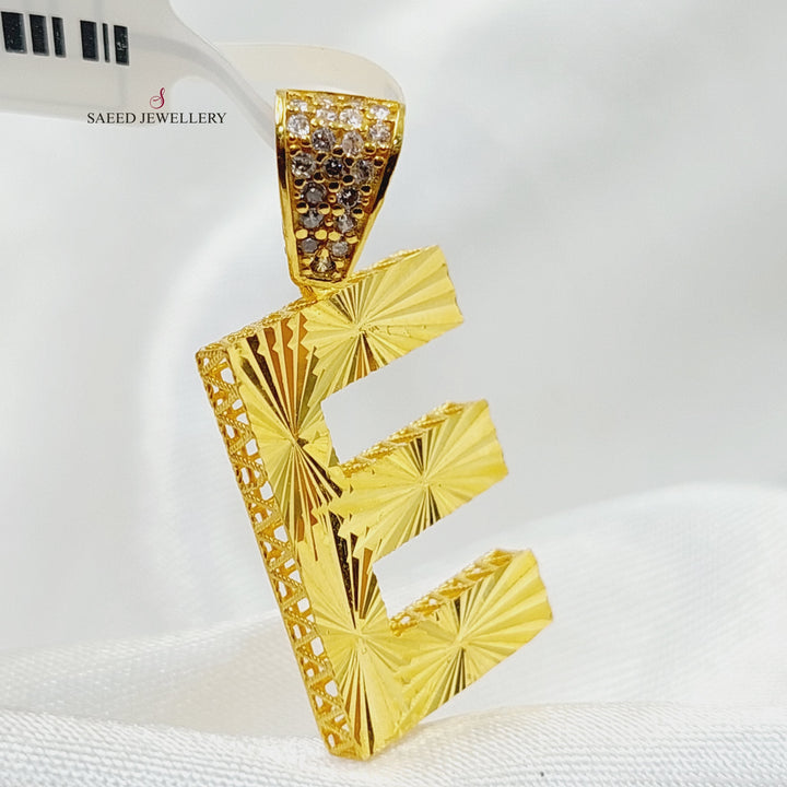 21K Gold تعليقة E حرف by Saeed Jewelry - Image 5