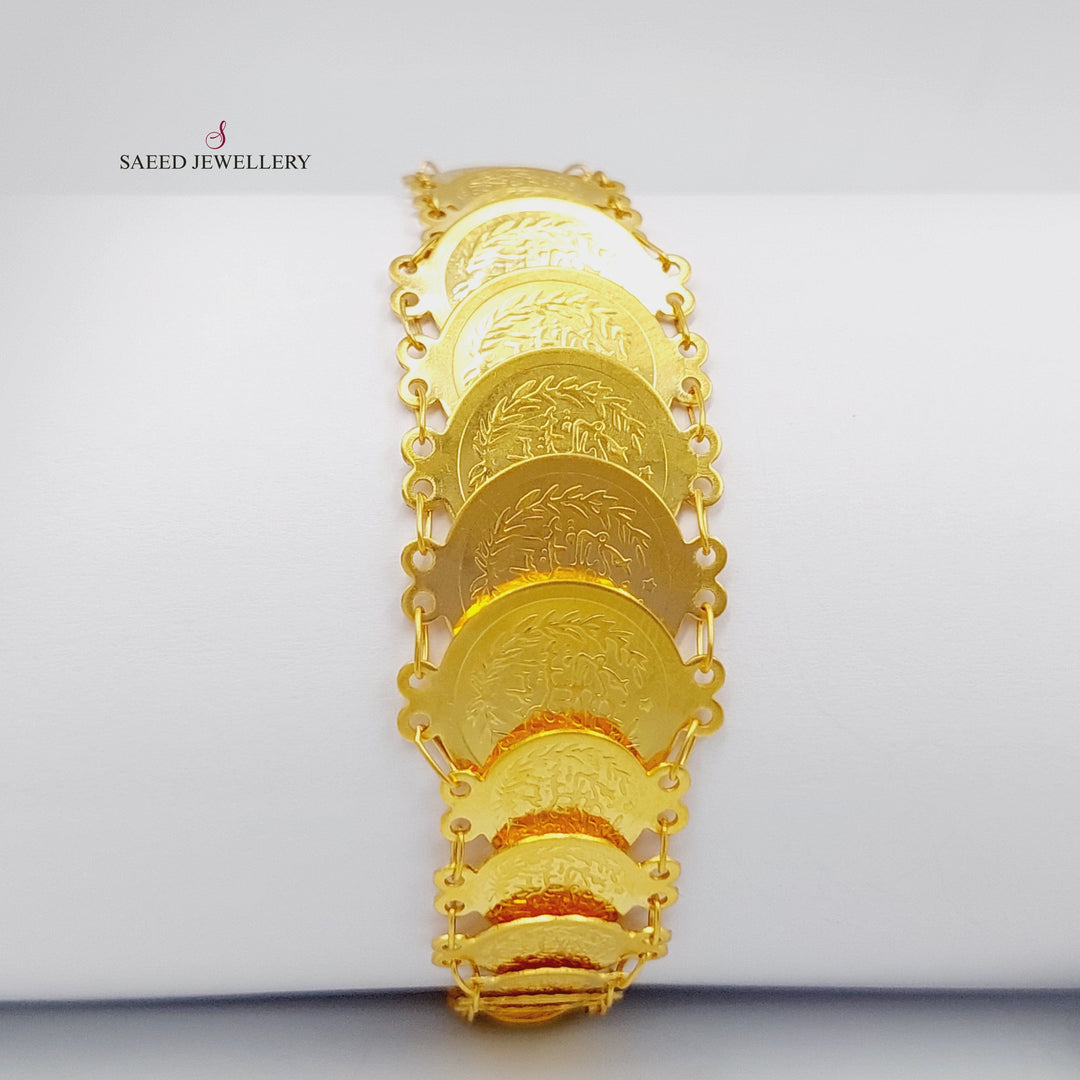 21K Gold Eighths Bracelet by Saeed Jewelry - Image 4