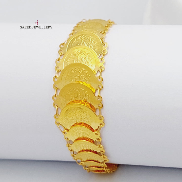 21K Gold Eighths Bracelet by Saeed Jewelry - Image 5