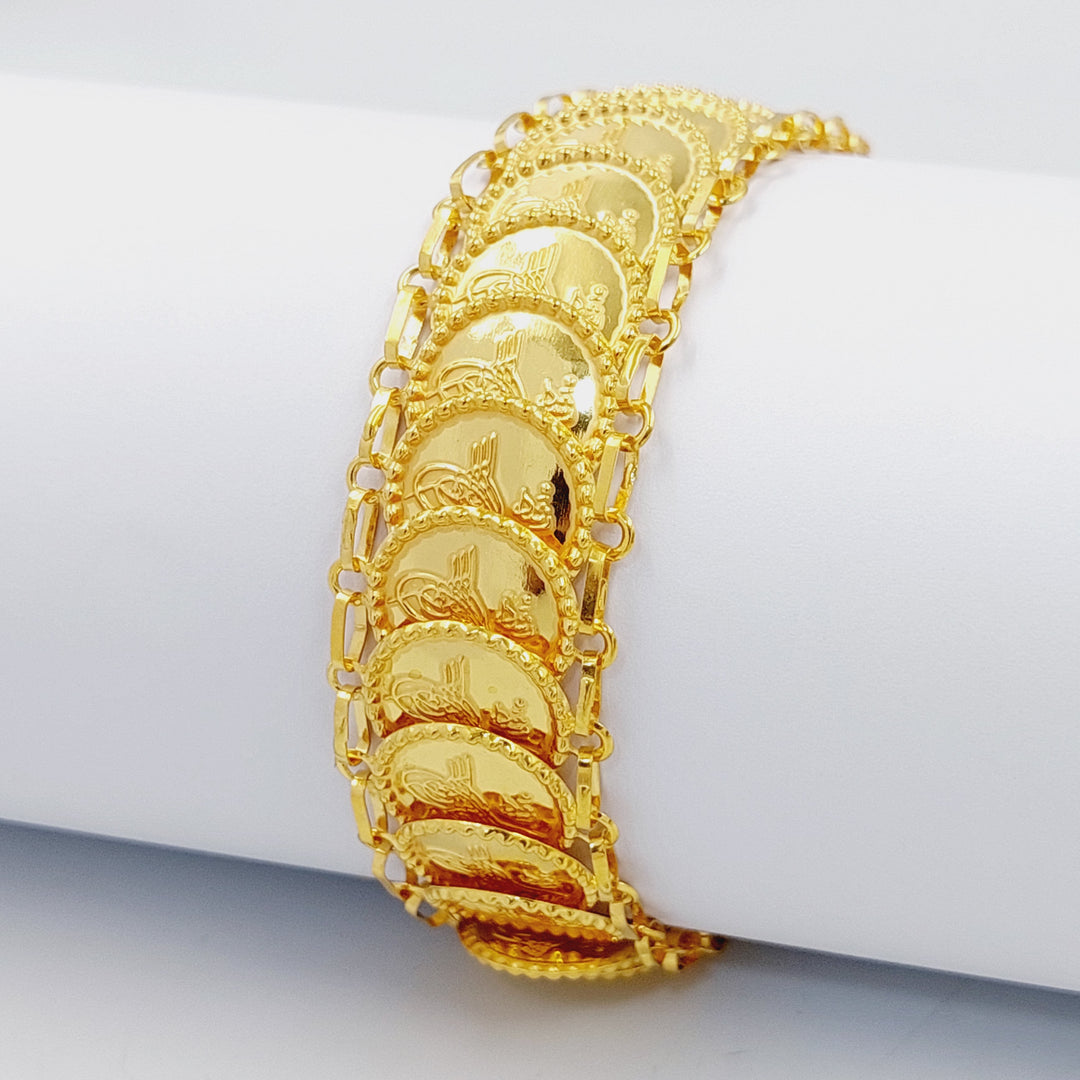 21K Gold Eighths Bracelet by Saeed Jewelry - Image 1