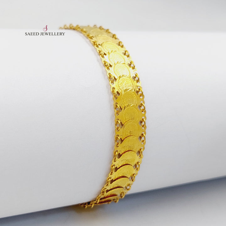 21K Gold Eighths Bracelet by Saeed Jewelry - Image 5