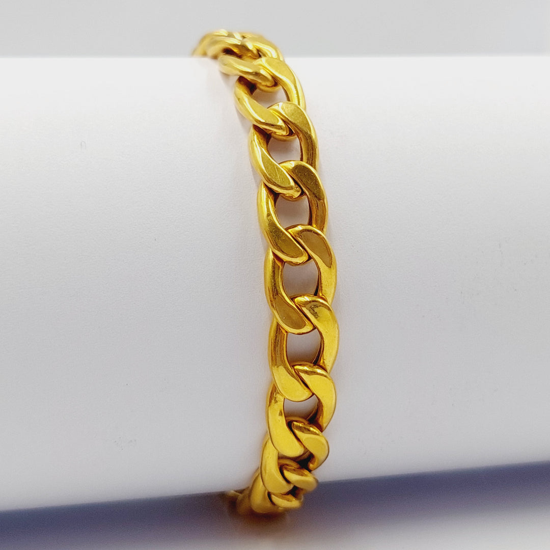 21K Gold Enameled Cuban Links Bracelet by Saeed Jewelry - Image 3