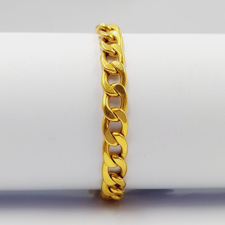 21K Gold Enameled Cuban Links Bracelet by Saeed Jewelry - Image 4