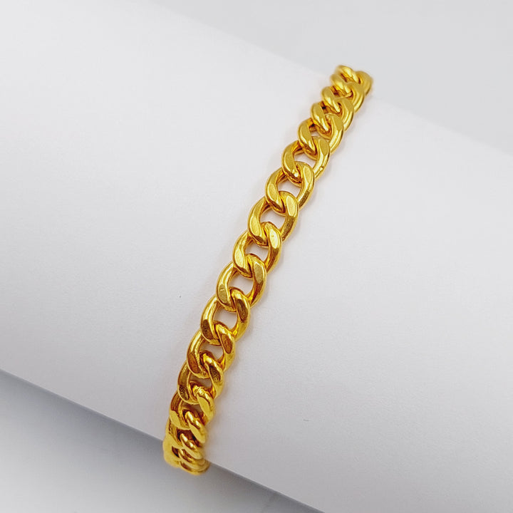 21K Gold Enameled Cuban Links Bracelet by Saeed Jewelry - Image 4