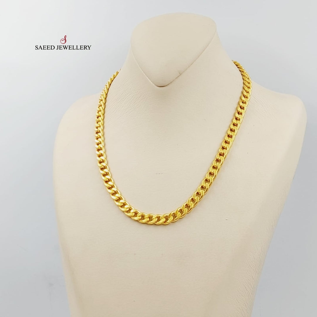 21K Gold Enameled Cuban Links Necklace by Saeed Jewelry - Image 5