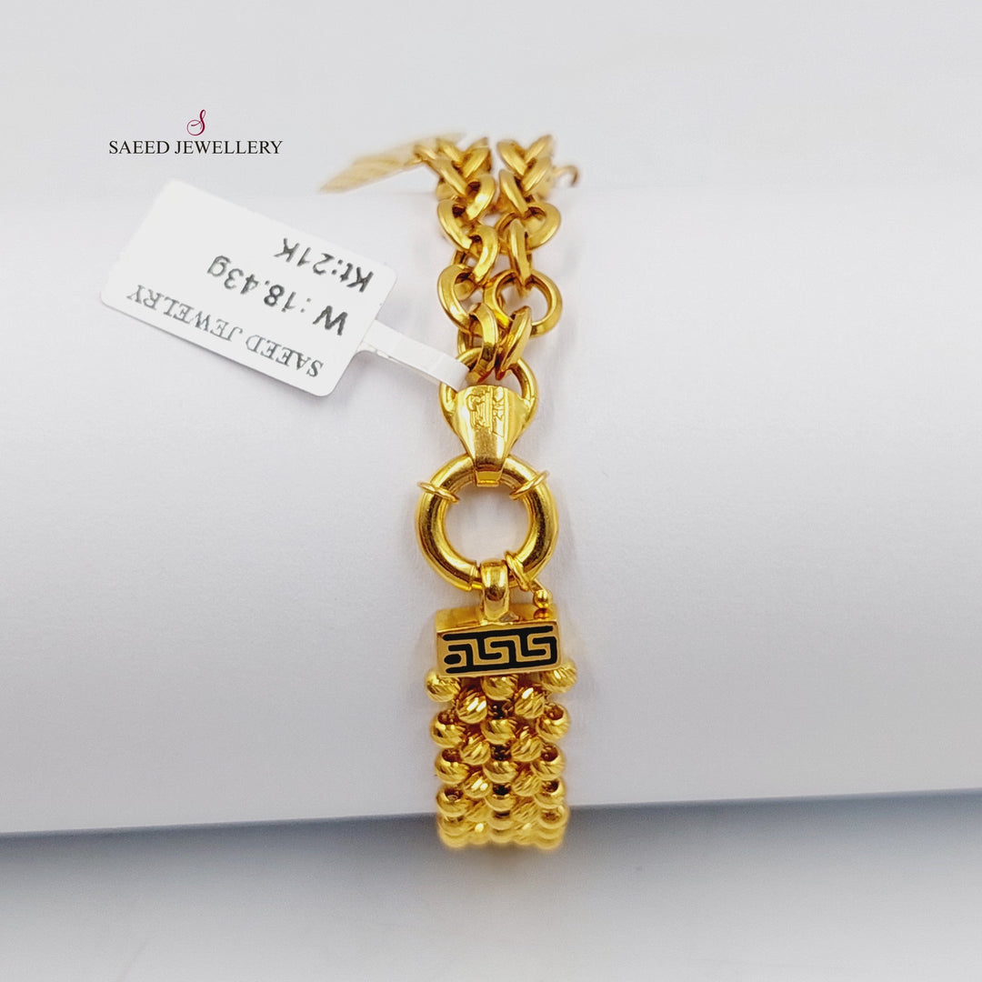 21K Gold Enameled Dandash Bracelet by Saeed Jewelry - Image 3