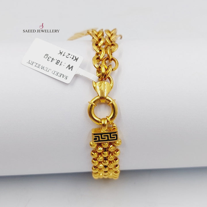 21K Gold Enameled Dandash Bracelet by Saeed Jewelry - Image 2