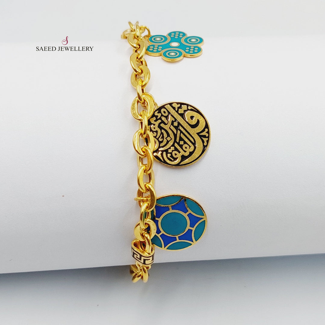 21K Gold Enameled Dandash Bracelet by Saeed Jewelry - Image 1