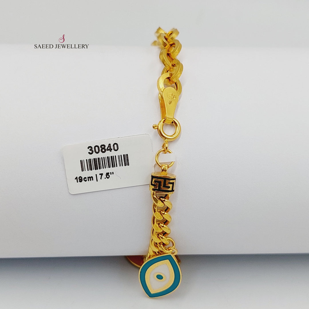 21K Gold Enameled Dandash Bracelet by Saeed Jewelry - Image 3