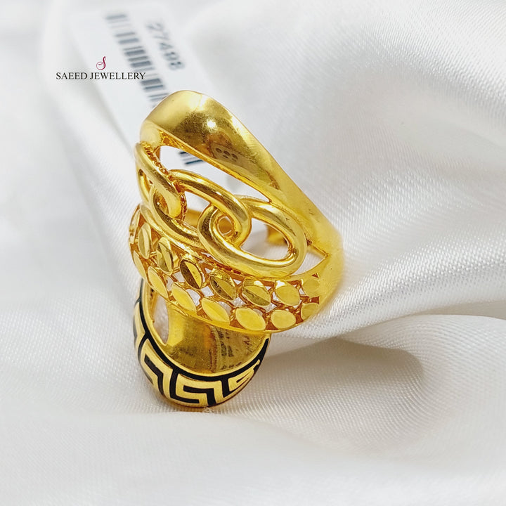 21K Gold Enameled Deluxe Ring by Saeed Jewelry - Image 3