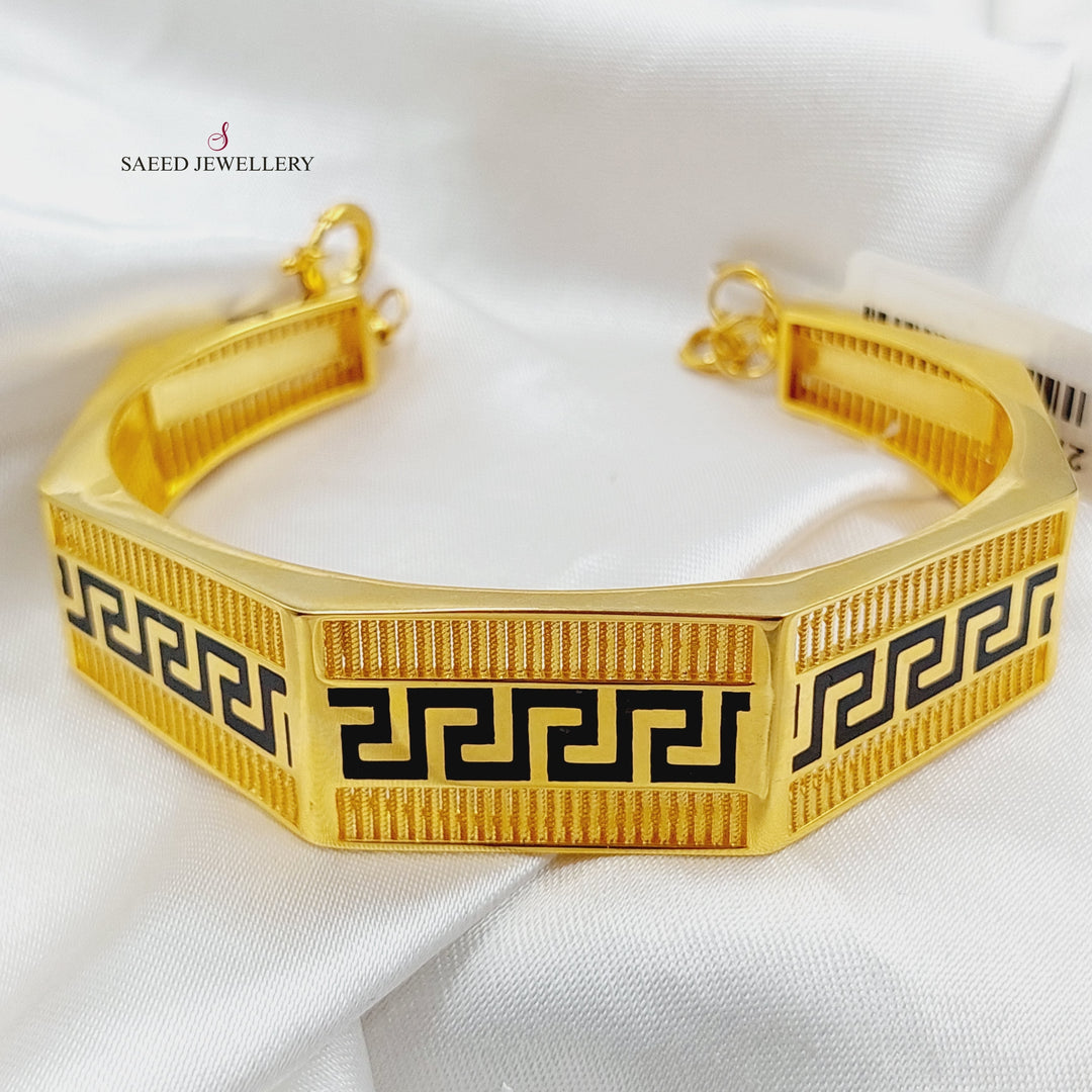 21K Gold Enameled Hexa Bracelet by Saeed Jewelry - Image 1