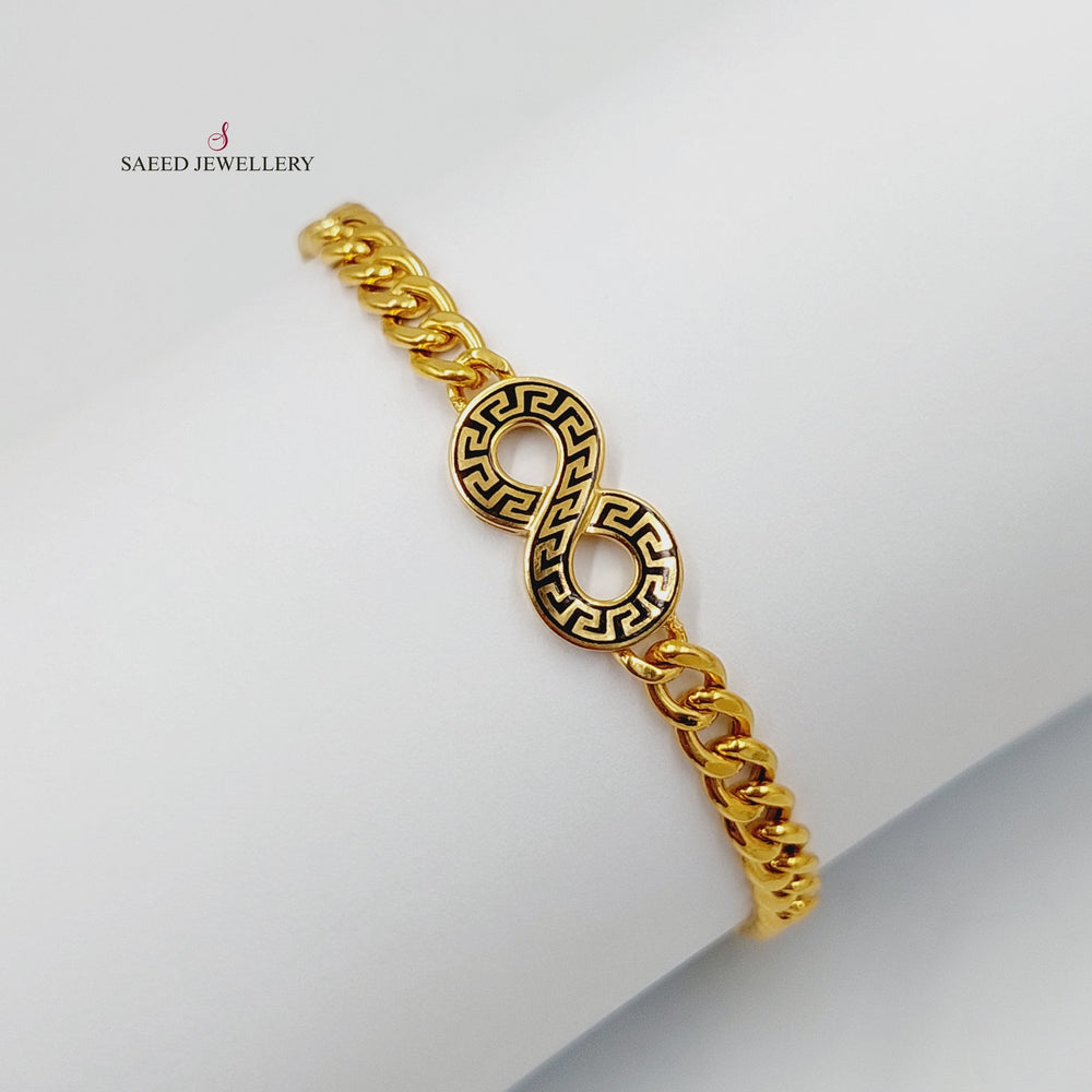 21K Gold Enameled Infinite Bracelet by Saeed Jewelry - Image 2