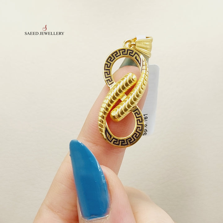 21K Gold Enameled Infinite Pendant by Saeed Jewelry - Image 2