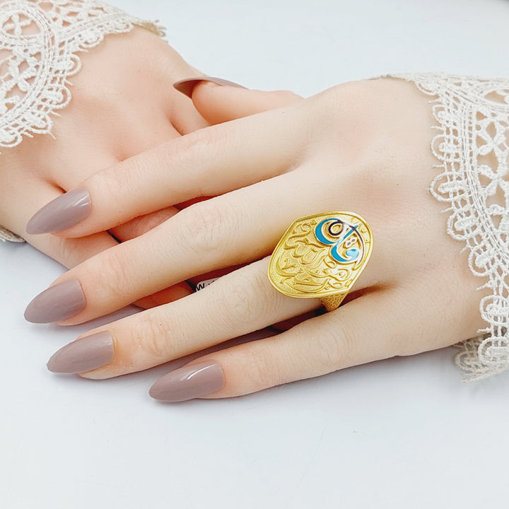 21K Gold Enameled Islamic Ring by Saeed Jewelry - Image 8