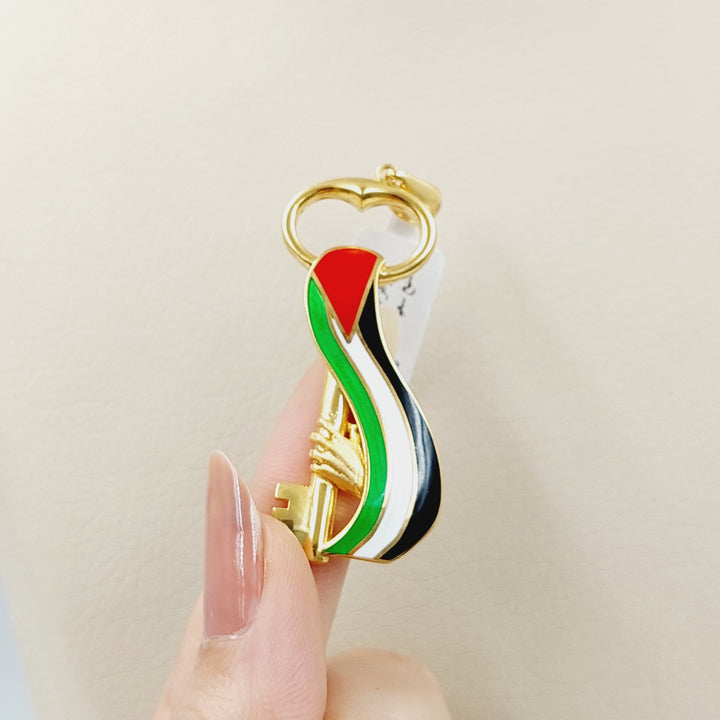 21K Gold Enameled Palestine Pendant by Saeed Jewelry - Image 2