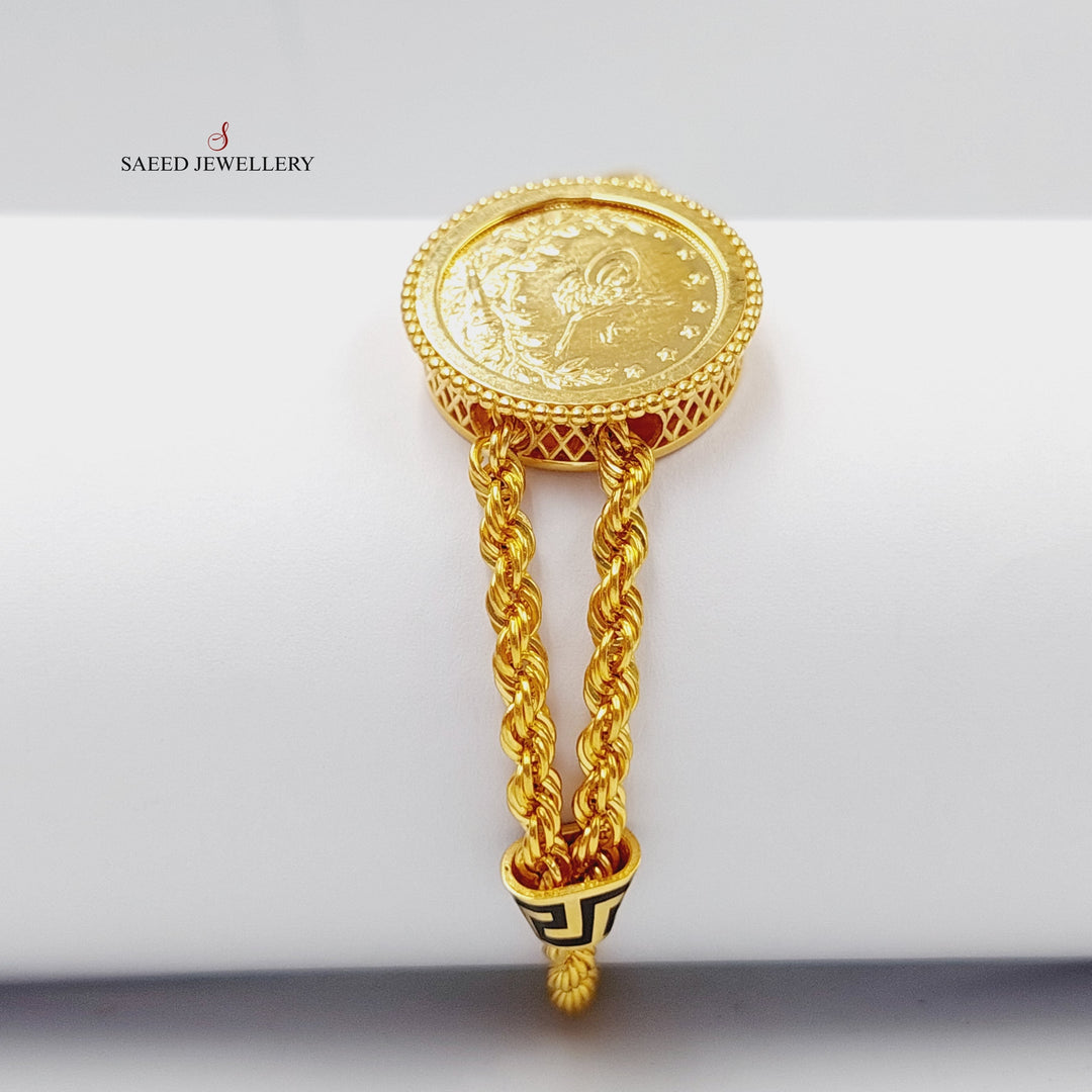 21K Gold Enameled Rashadi Bracelet by Saeed Jewelry - Image 3