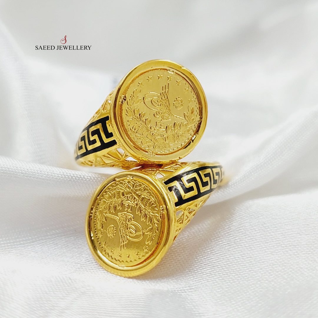 21K Gold Enameled Rashadi Ring by Saeed Jewelry - Image 3