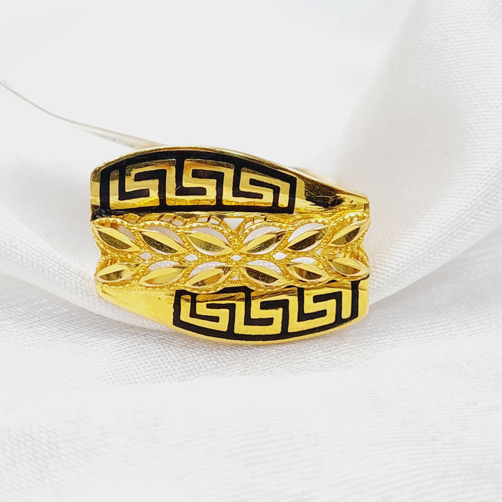 21K Gold Enameled Spike Ring by Saeed Jewelry - Image 6