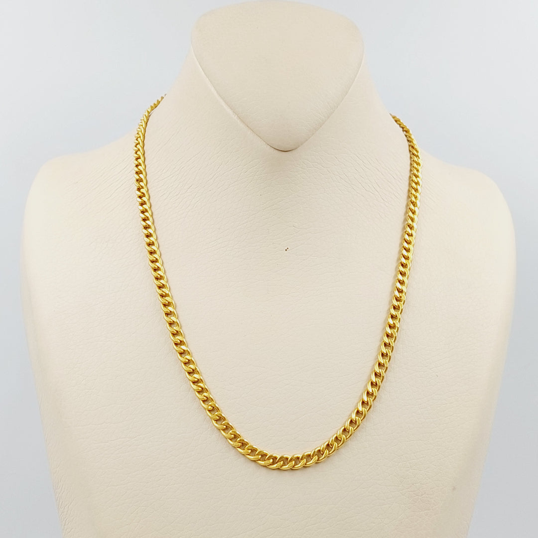 21K Gold Enameled & Zircon Studded Cuban Links Necklace by Saeed Jewelry - Image 1