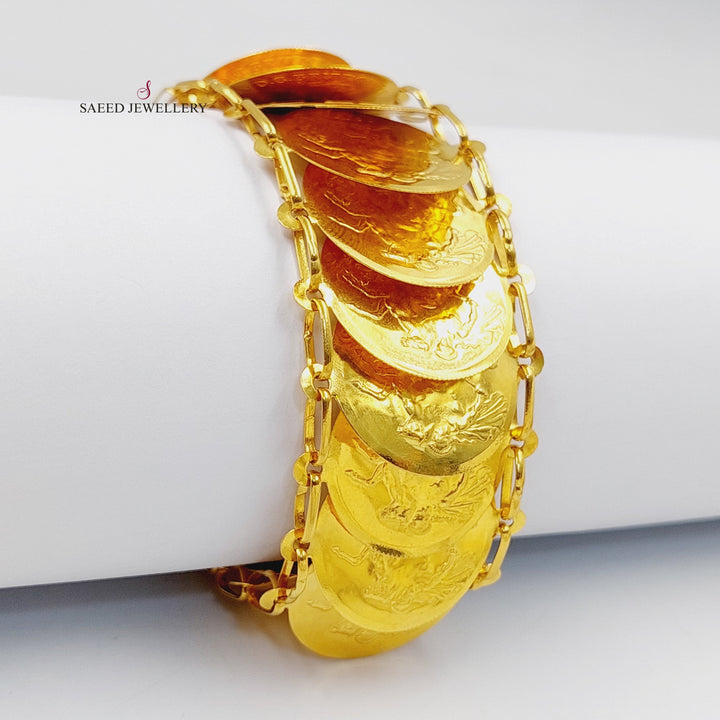 21K Gold English Bracelet by Saeed Jewelry - Image 8