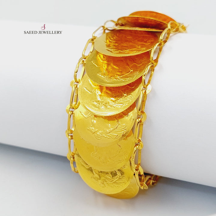 21K Gold English Bracelet by Saeed Jewelry - Image 4