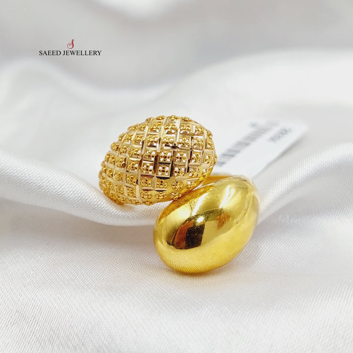 21K Gold Engraved Ring by Saeed Jewelry - Image 3